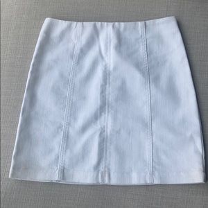 Stretch Denim White Mini Skirt